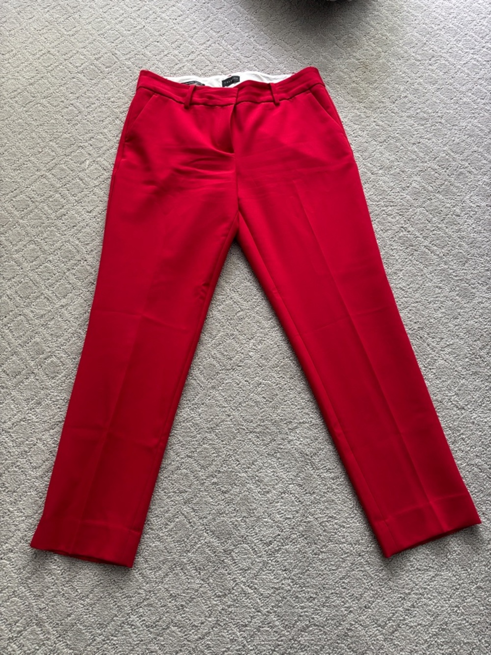Talbots Bright Red Hampshire Ankle Pants